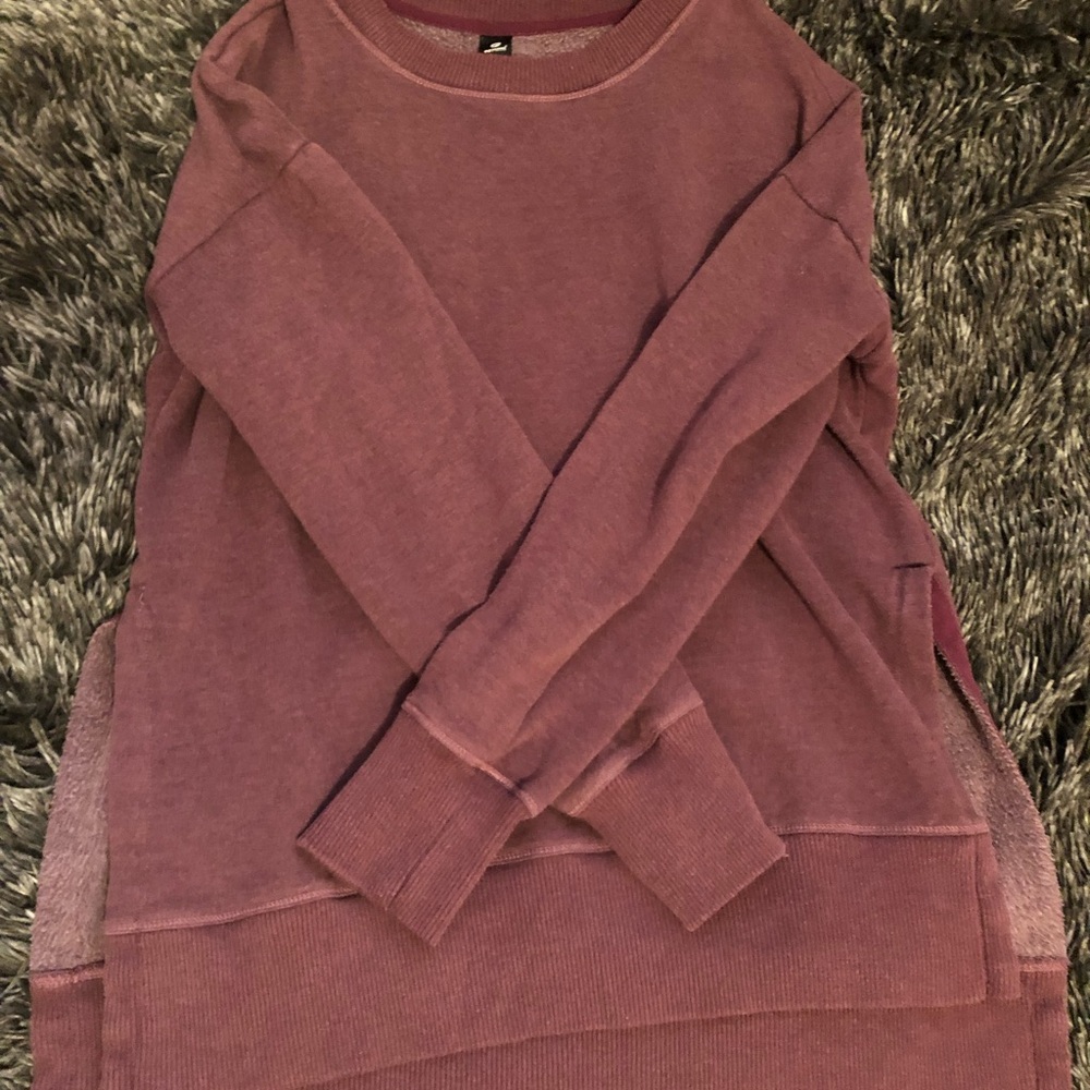 90 Degree By Reflex Dusty Rose Crew Neck Sweater
